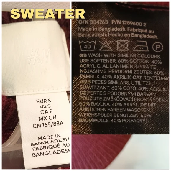 Hollister Burgundy Floral Skirt And Sweater Cardigan - Picture 6 of 7